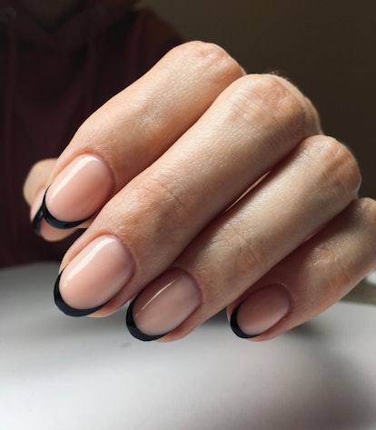 Halloween nail trends include black french tips 