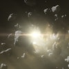 Birth of the Solar System. 3d rendering