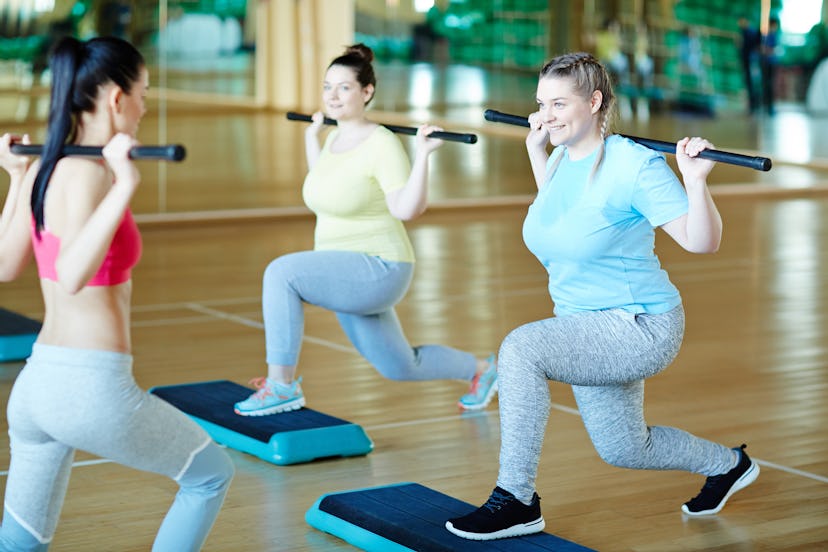 Fitness goes back to the 80s with step platforms and trampolines.