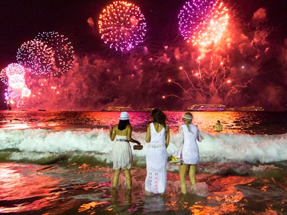 New Year's Eve fireworks in Rio de Janeiro, Brazil
