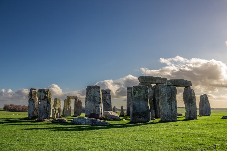 Stonehenge, an ancient prehistoric stone monument near Salisbury. Stonehenge is a UNESCO World Herit...