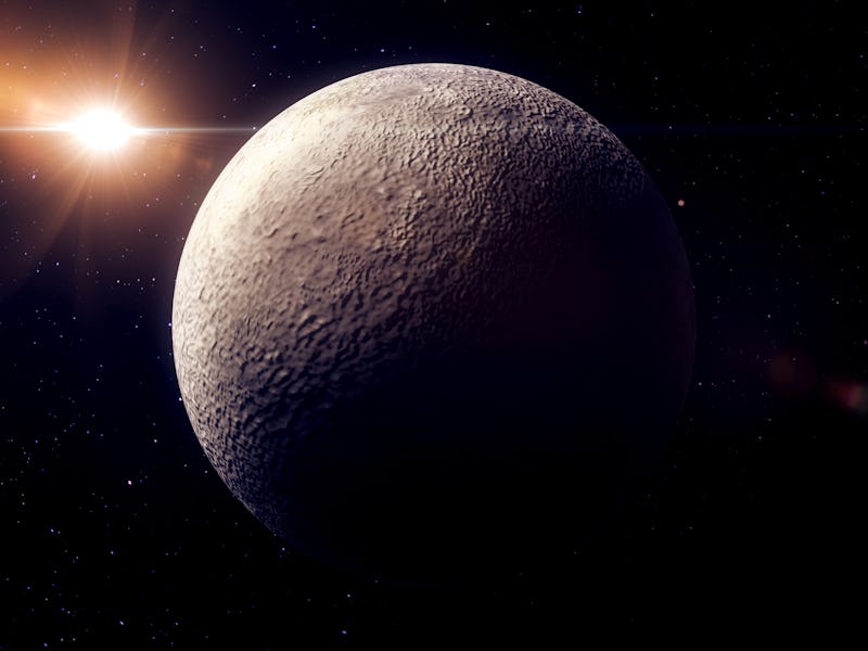 Quaoar dwarf planet 3d render for background