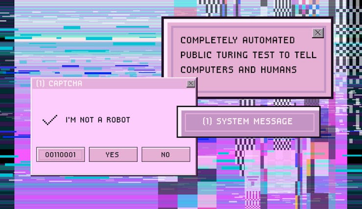 Concept of CAPTCHA — Completely Automated Public Turing test to tell Computers and Humans Apart. Gl...