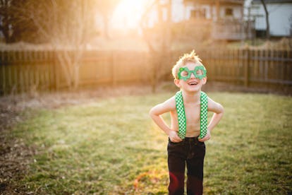 Young boy wearing St. Patrick's day wear. how to explain st patrick's day to kids