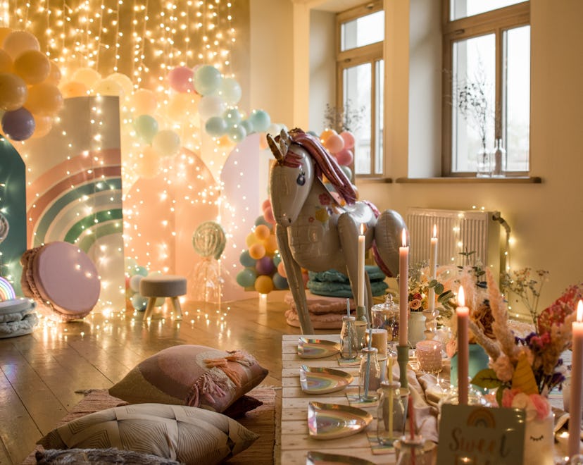 Unicorn colorful decorations for birthday party