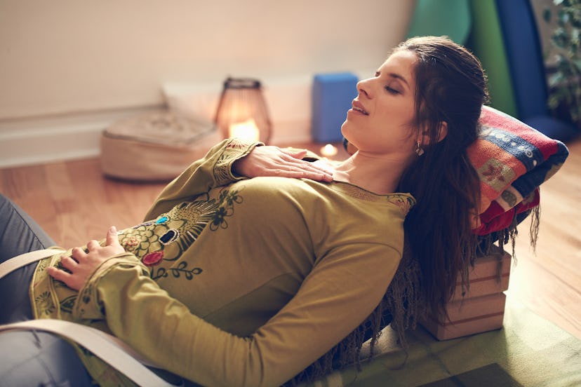 Cancer loves the coziness of restorative yoga.