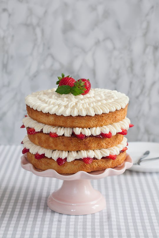 Homemade Victorian sponge cake