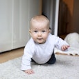 MODEL RELEASED Baby, about seven months, crawling