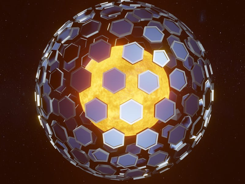 Dyson sphere is a hypothetical megastructure that completely encompasses a star and captures a large...
