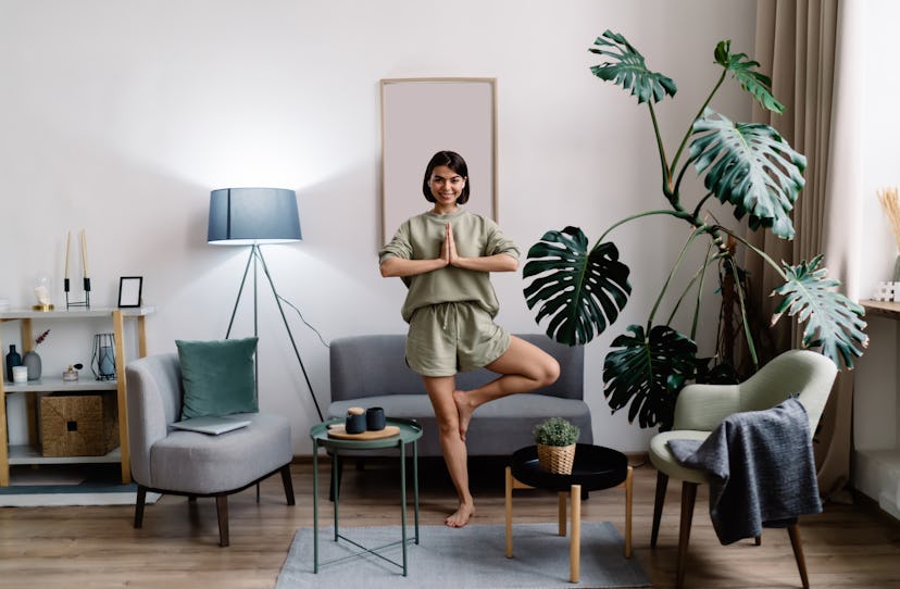 Tree pose brings mental clarity as you balance.