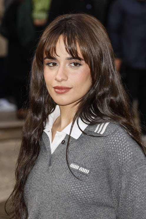 Camila Cabello attends the Miu Miu Paris Womenswear S/S 2025 show as part of Paris Fashion Week at P...