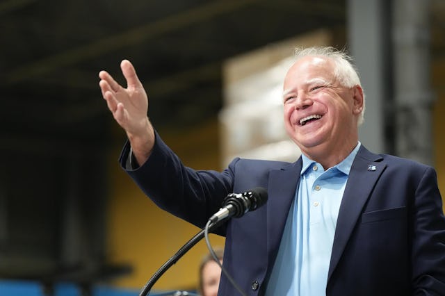 Gov. Tim Walz takes questions on speculation that he is under consideration as vice presidential run...