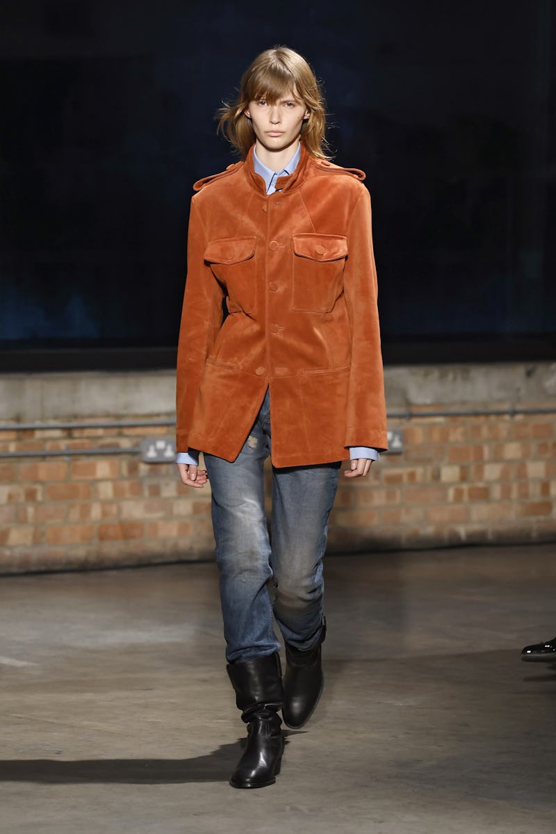 Model on the catwalk at the Aaron Esh fashion show in London, Spring Summer 2026 Ready To Wear Fashi...