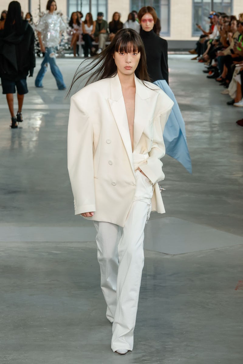 Model on the catwalk