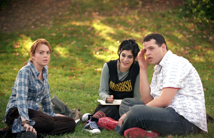 Lindsay Lohan, Lizzy Caplan, and Daniel Franzese in 'Mean Girls'