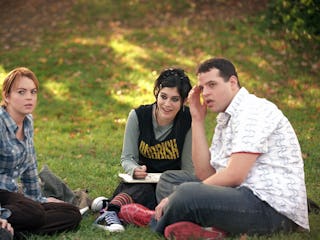 Lindsay Lohan, Lizzy Caplan, Daniel Franzese in 'Mean Girls'