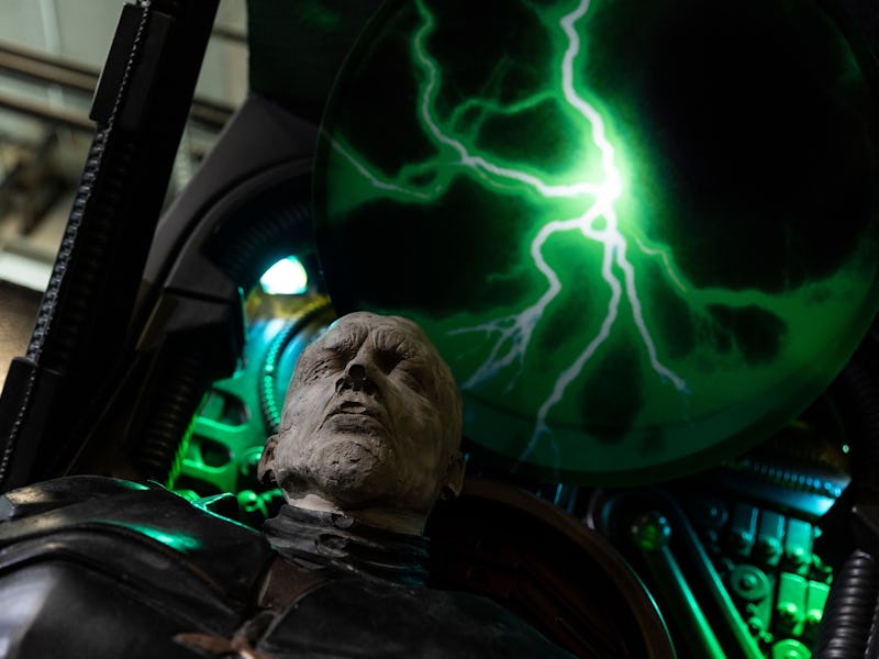 'Star Trek -First Contact' Borg drone mannequin prop in a Borg regeneration alcove is displayed amon...