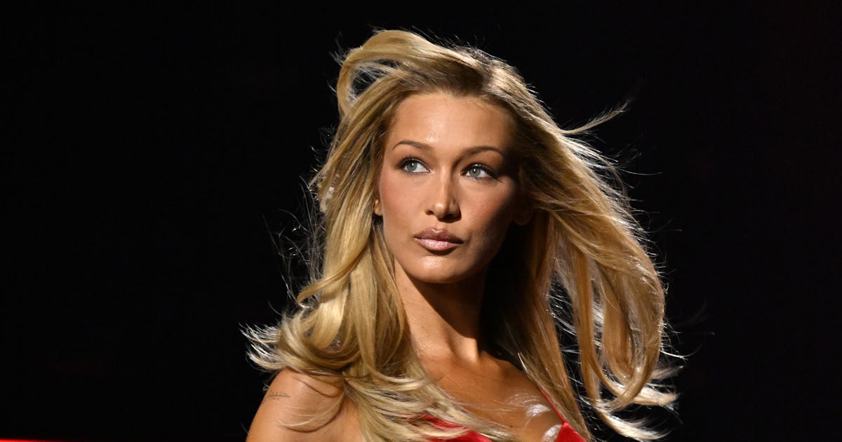 Bella Hadid Channeled Sexy Santa In A Y2K-Era Foldover Top