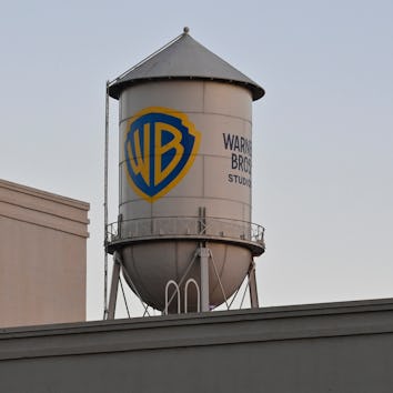A water tower is seen on the Warner Bros. Studios lot in Burbank, California on Sunday, December 7, ...