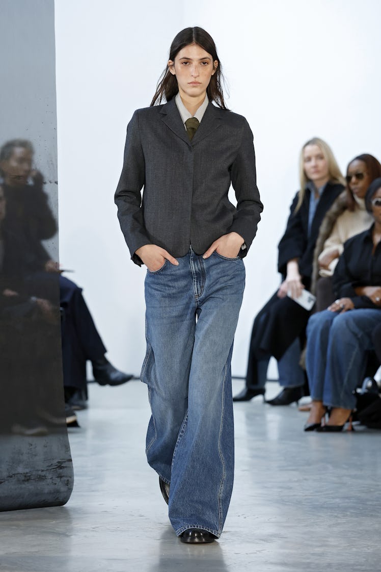 Model on the catwalk at the Kallmeyer fashion show in New York, Fall Winter 2025 Ready To Wear Fashi...