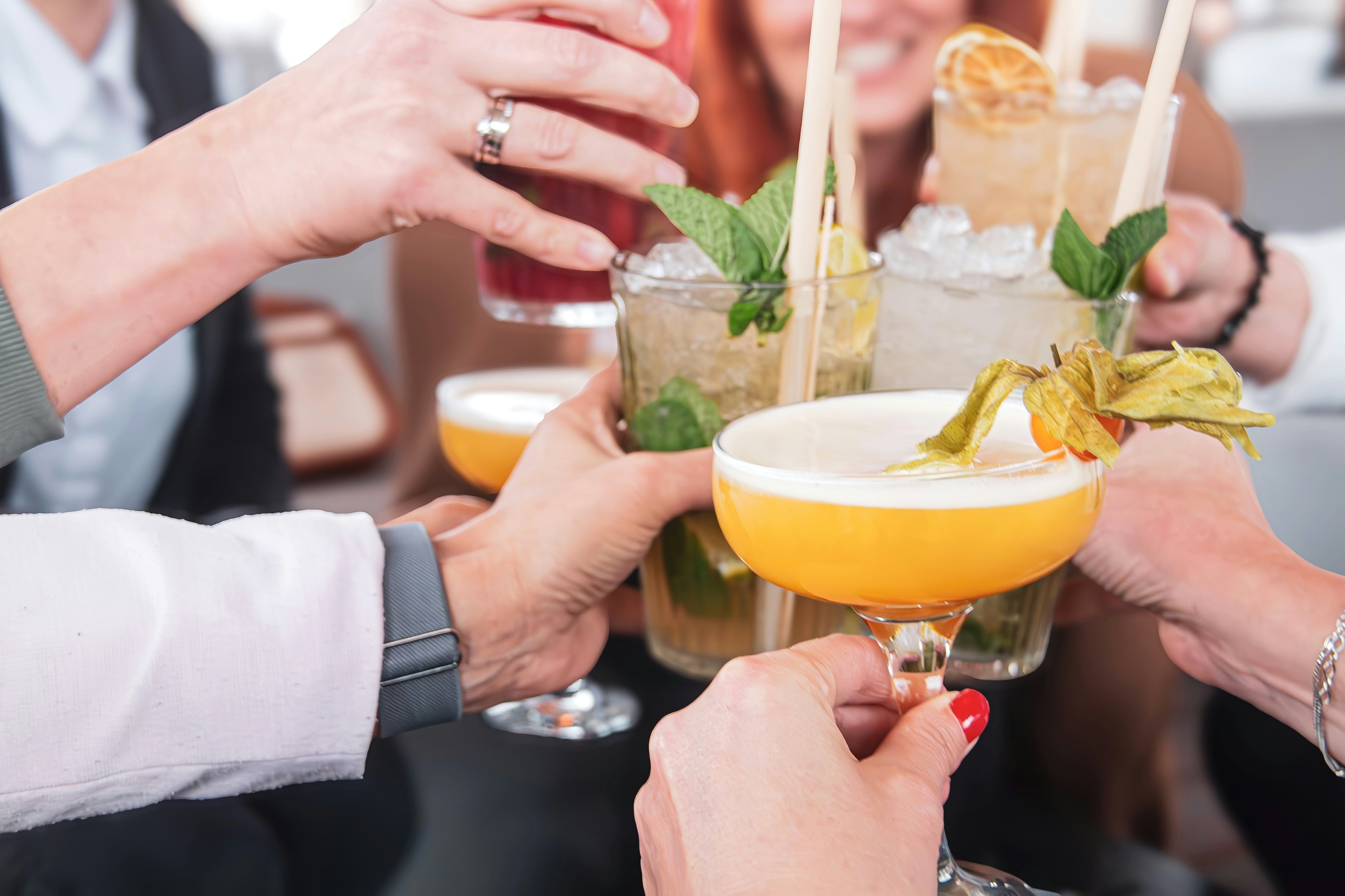 Friends having drinks