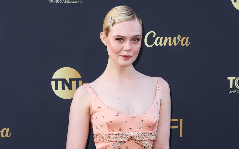 American actress Elle Fanning arrives at the 50th Annual AFI (American Film Institute) Life Achievem...