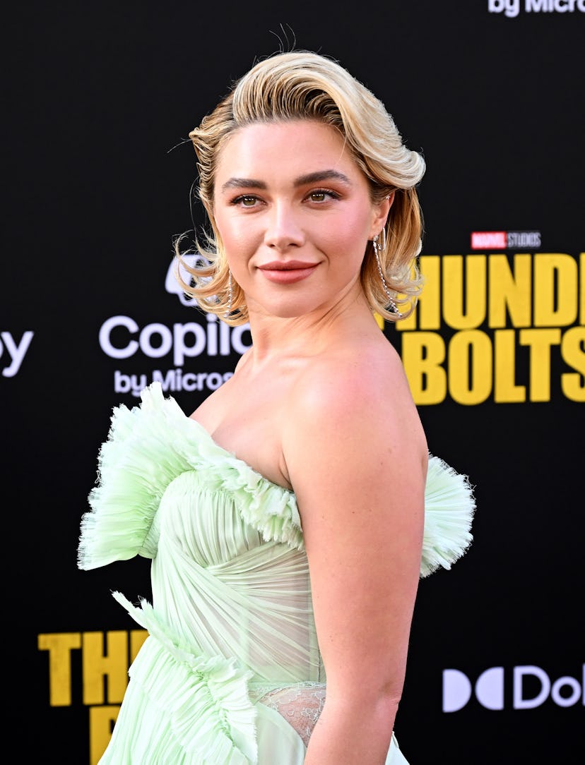 Florence Pugh attends the Los Angeles Premiere of Marvel Studios' "Thunderbolts" on April 28, 2025 i...