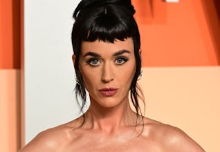 Katy Perry at the Vanity Fair Oscar Party before covering ‘ELLE’ magazine in a plunging black outfit…