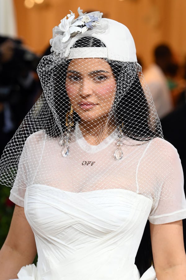 Kylie Jenner Wore A Sheer Top Bridal Gown in 2022.