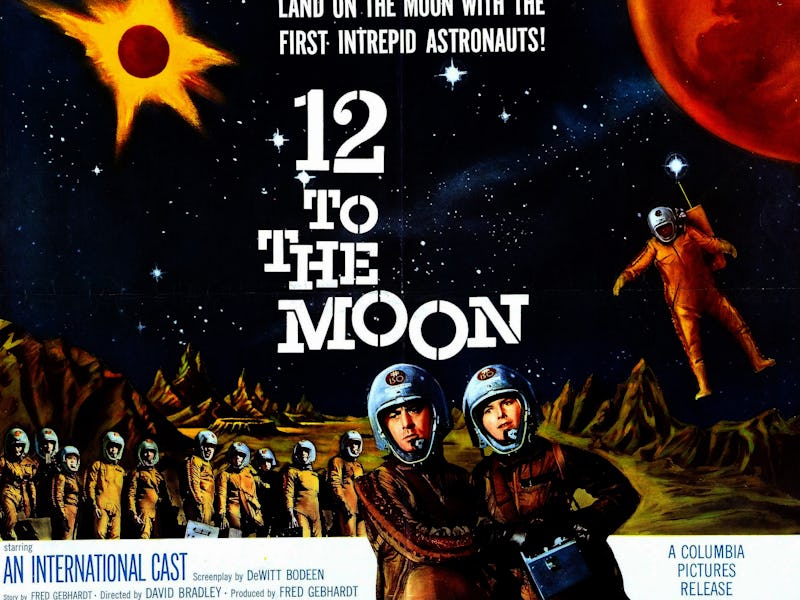 '12 to the Moon' a 1960 science fiction film depicting a moon landing by an international crew.