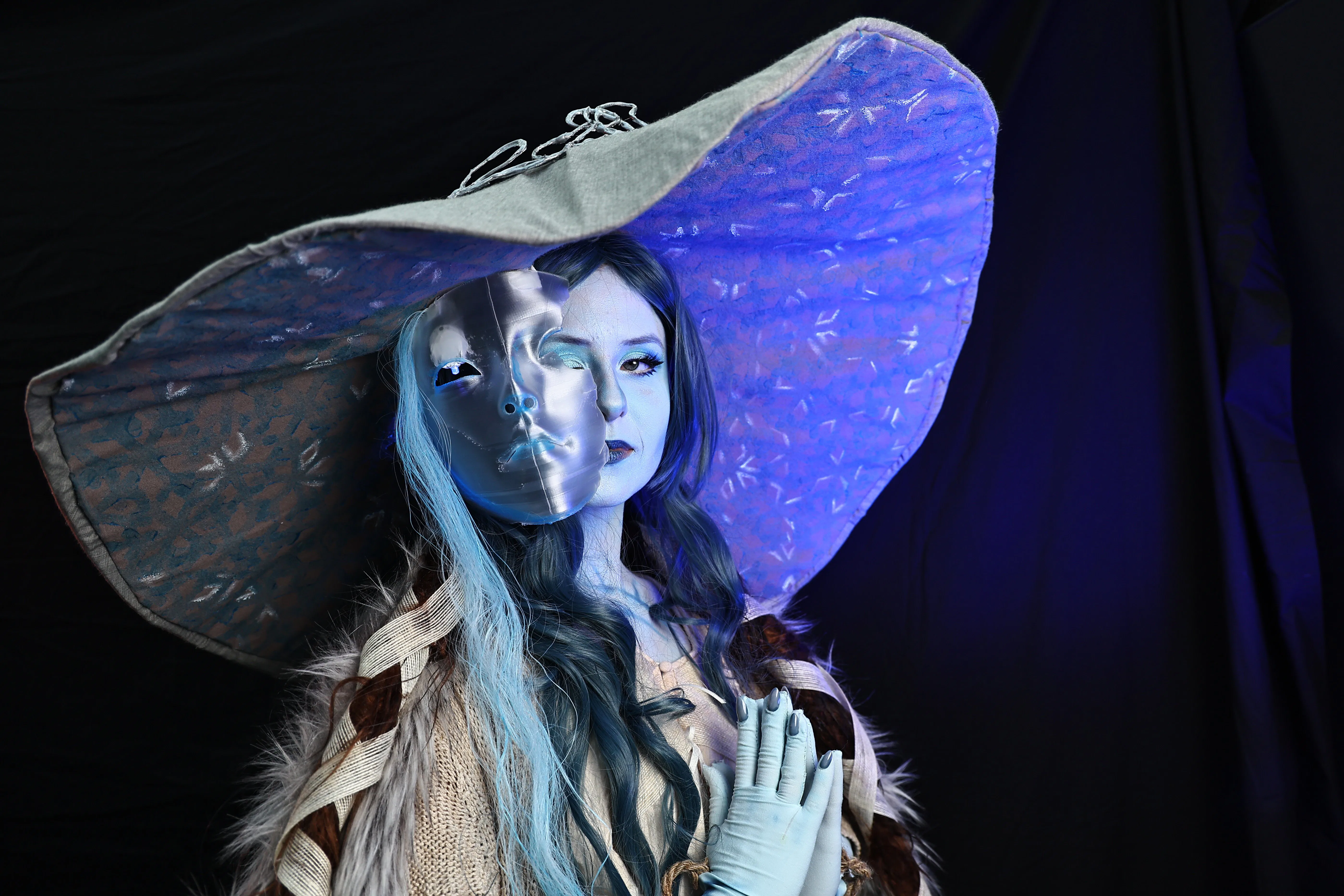 Cosplayer Alyssa Sagan from Detroit, Michigan, dressed as Ranni the Witch from Elden Ring, attends N...