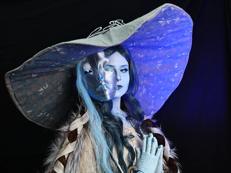 Cosplayer Alyssa Sagan from Detroit, Michigan, dressed as Ranni the Witch from Elden Ring, attends N...
