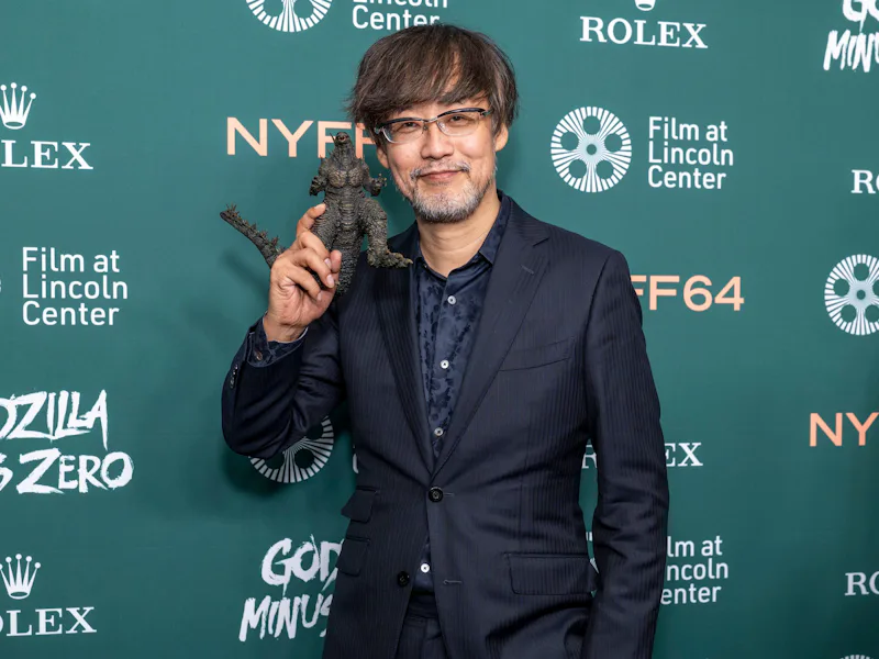 TAKASHI YAMAZAKI attends the screening of Godzilla Minus Zero at the 64th annual New York Film Festi...