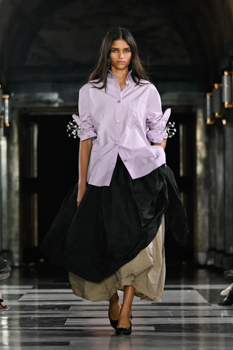 Model on the runway