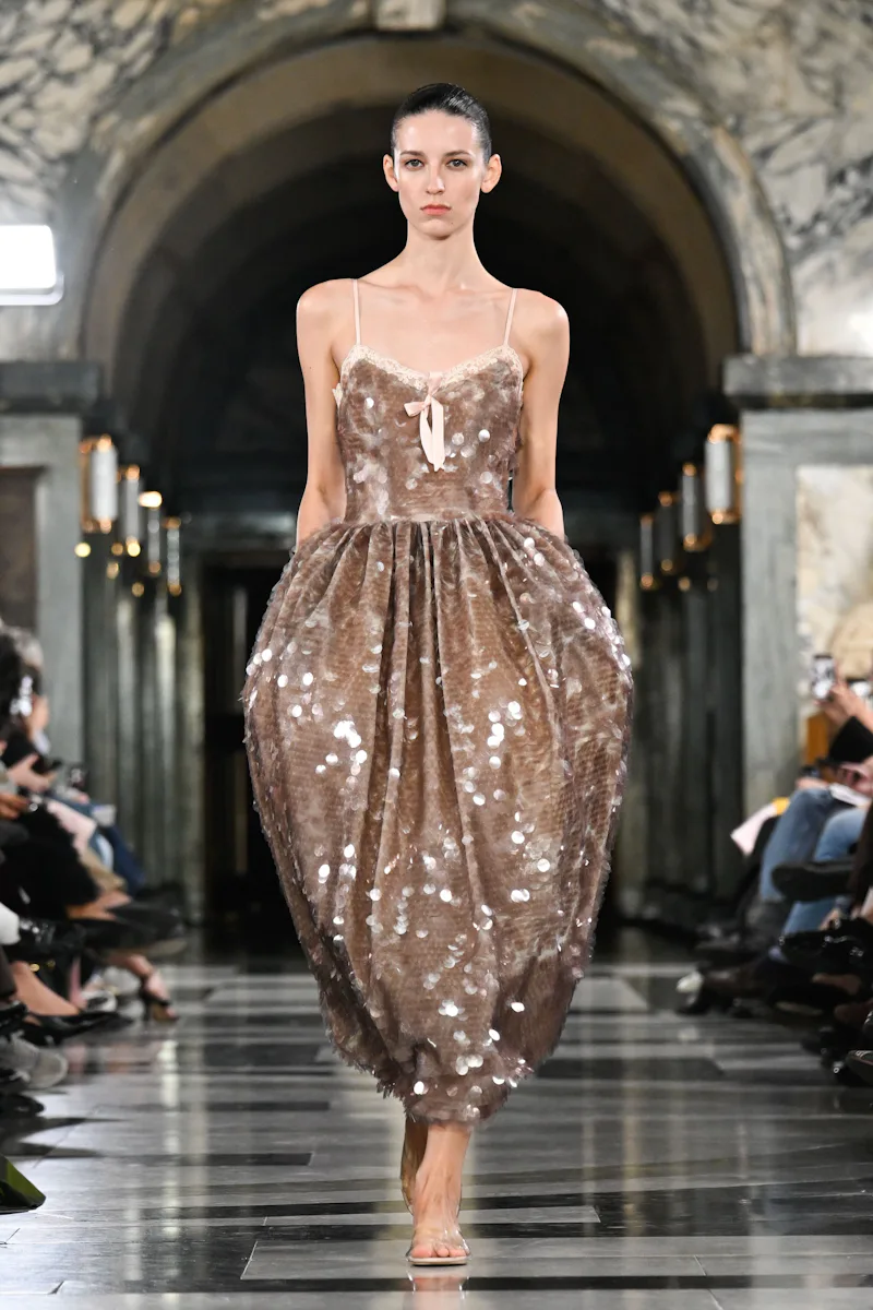 Model on the runway