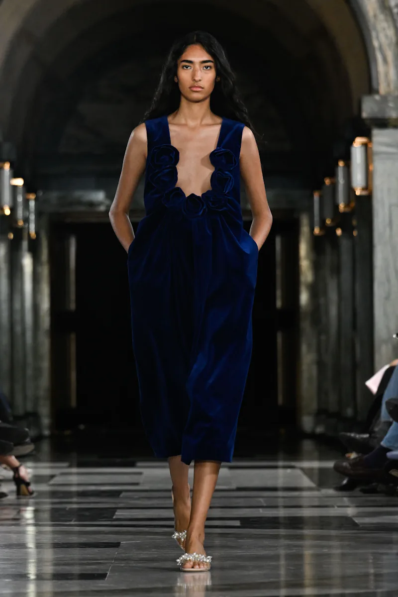 Model on the runway