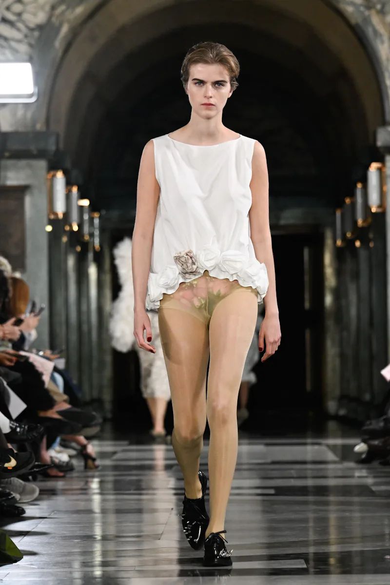 Model on the runway