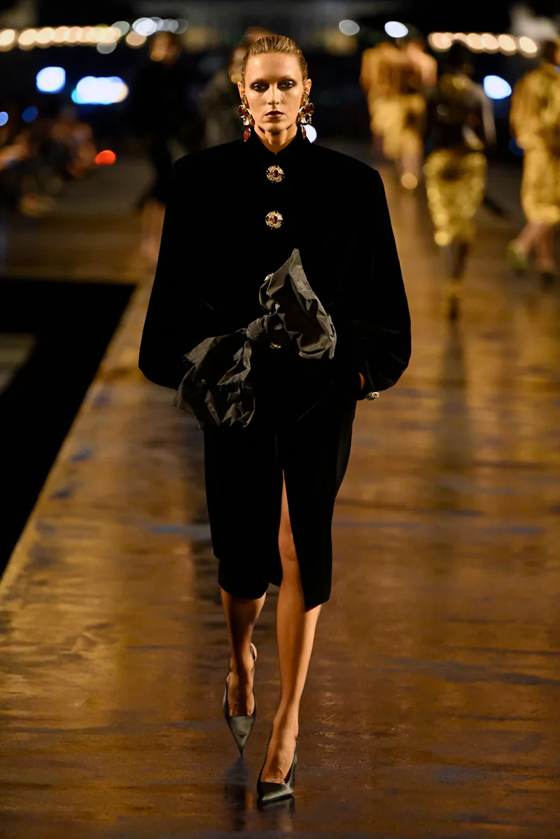 Model on the catwalk