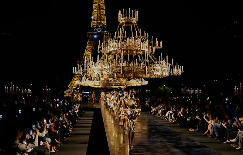 Models on the catwalk