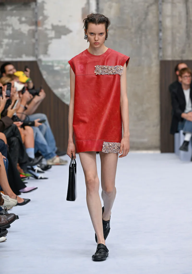 Model on the runway