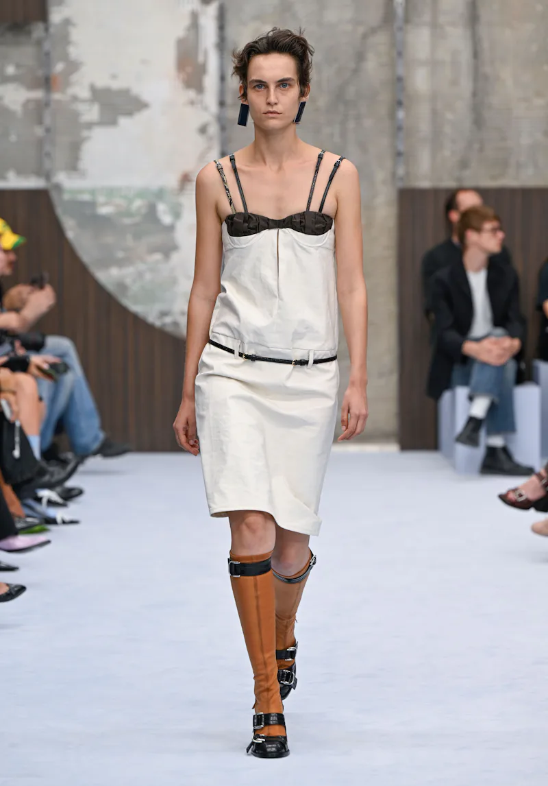 Model on the runway