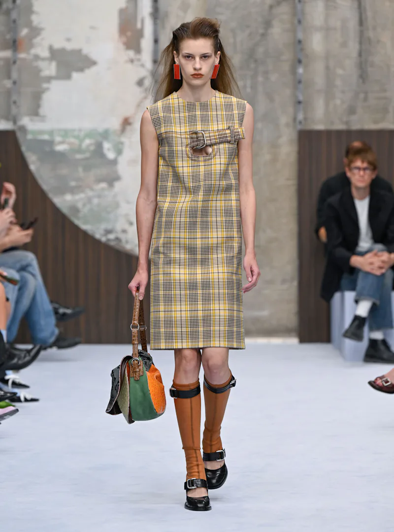 Model on the runway