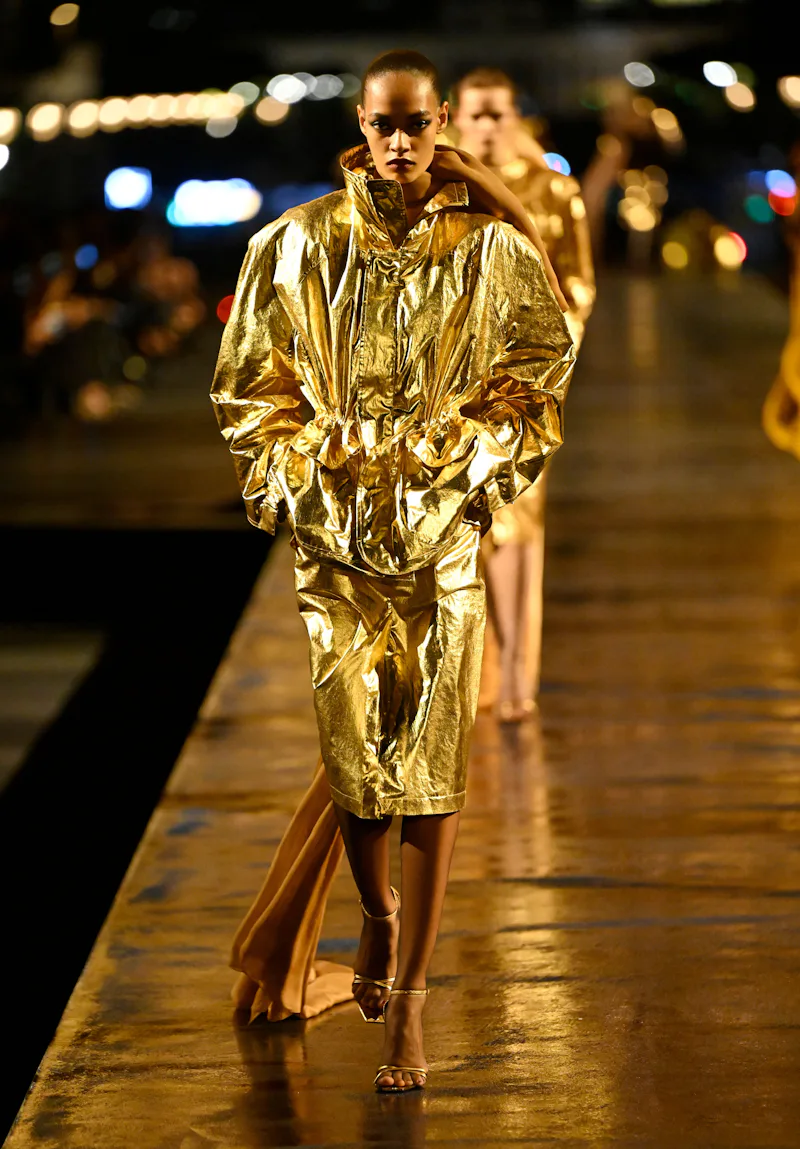 Model on the catwalk