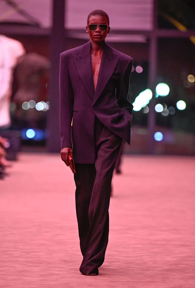 Model on runway