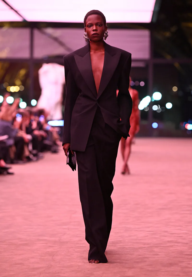 Model on runway