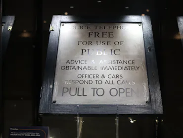 Tardis door sign from Dr Who television series
Propstore estimate