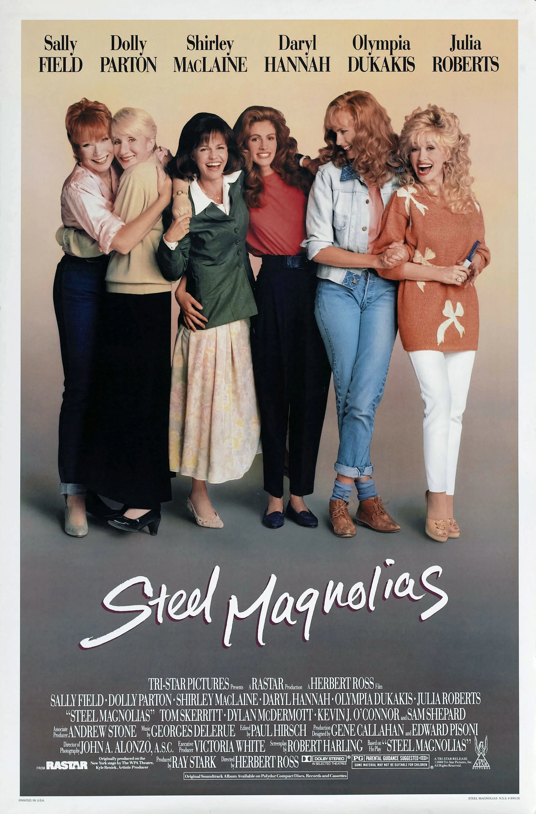 Shirley Maclaine, Olympia Dukakis, Sally Field, Julia Roberts, Daryl Hannah, Dolly Parton