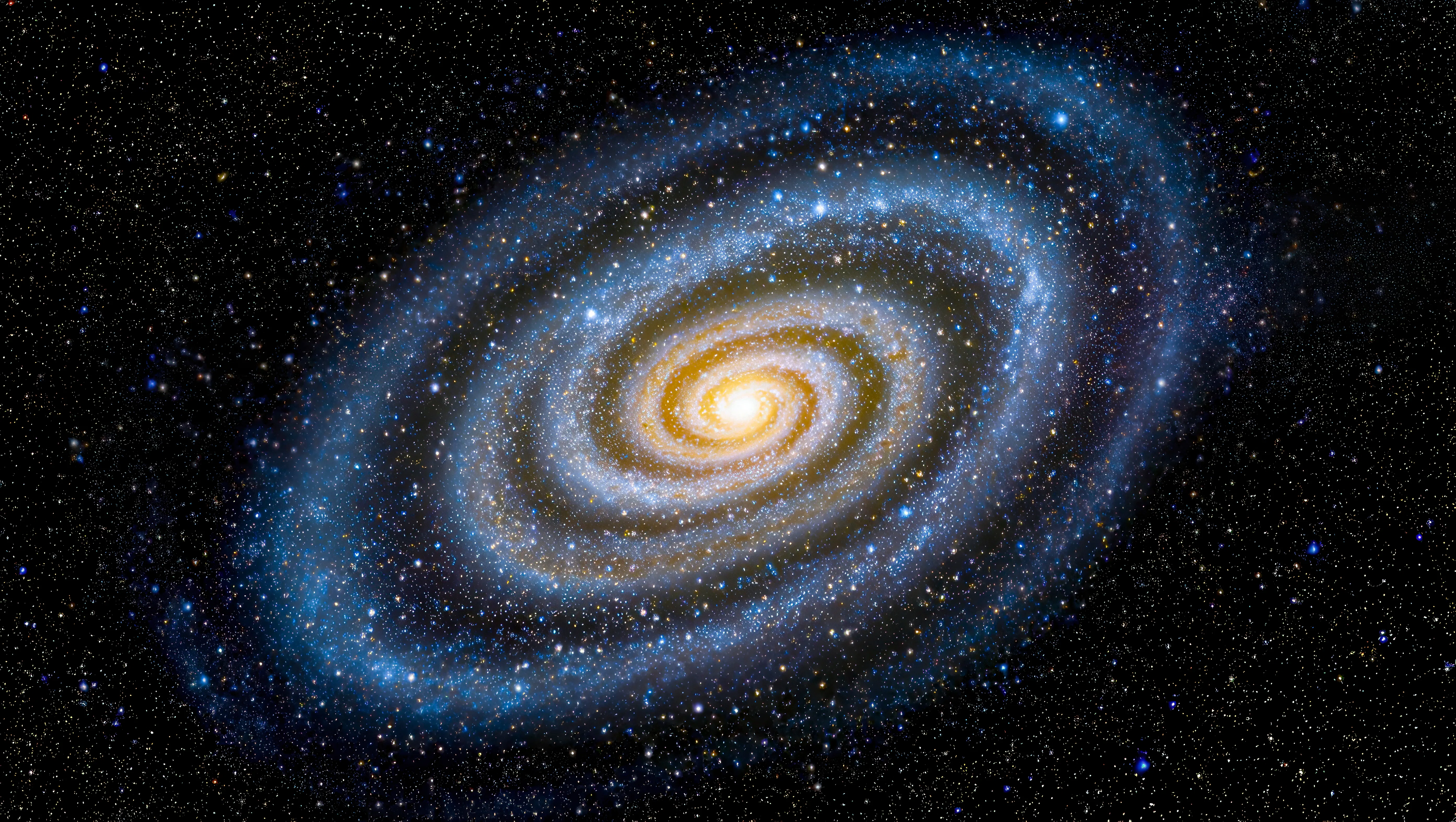 The Milky Way Galaxy Core as seen from Outer Space