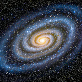 The Milky Way Galaxy Core as seen from Outer Space