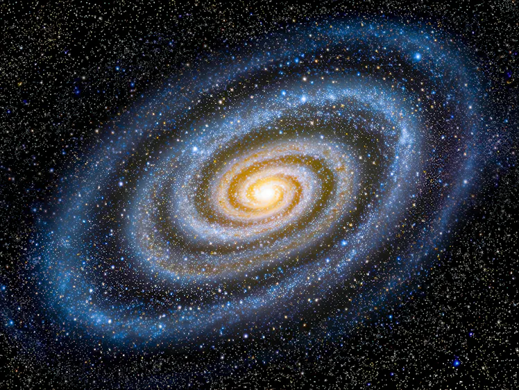The Milky Way Galaxy Core as seen from Outer Space